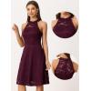 imageAllegra K Lace Cocktail Dress for Womens Elegant Halter Wedding Guest Bridesmaid Party DressBurgundy