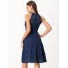 imageAllegra K Lace Cocktail Dress for Womens Elegant Halter Wedding Guest Bridesmaid Party DressDark Blue