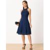 imageAllegra K Lace Cocktail Dress for Womens Elegant Halter Wedding Guest Bridesmaid Party DressDark Blue