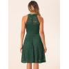imageAllegra K Lace Cocktail Dress for Womens Elegant Halter Wedding Guest Bridesmaid Party DressDark Green