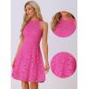 imageAllegra K Lace Cocktail Dress for Womens Elegant Halter Wedding Guest Bridesmaid Party DressHot Pink