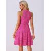 imageAllegra K Lace Cocktail Dress for Womens Elegant Halter Wedding Guest Bridesmaid Party DressHot Pink