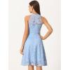 imageAllegra K Lace Cocktail Dress for Womens Elegant Halter Wedding Guest Bridesmaid Party DressLight Blue