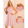 imageAllegra K Lace Cocktail Dress for Womens Elegant Halter Wedding Guest Bridesmaid Party DressPink