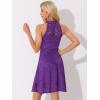 imageAllegra K Lace Cocktail Dress for Womens Elegant Halter Wedding Guest Bridesmaid Party DressPurple