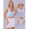 imageAllegra K Lace Tank Camisole Top for Womens V Neck Y2K Crop TopsBaby Blue