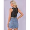 imageAllegra K Lace Tank Camisole Top for Womens V Neck Y2K Crop TopsBlack