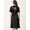 imageAllegra K Sequin Bolero for Womens Halloween Sparkly Crop Glitter Formal Shrug for Evening DressesBlack