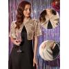 imageAllegra K Sequin Bolero for Womens Halloween Sparkly Crop Glitter Formal Shrug for Evening DressesRose Gold