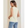 imageAllegra K Sleeveless Work Top for Womens Elegant Pleated V Neck Blouse Shirt Tank TopApricot