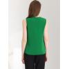 imageAllegra K Sleeveless Work Top for Womens Elegant Pleated V Neck Blouse Shirt Tank TopGreen