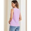 imageAllegra K Sleeveless Work Top for Womens Elegant Pleated V Neck Blouse Shirt Tank TopLilac