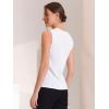 imageAllegra K Sleeveless Work Top for Womens Elegant Pleated V Neck Blouse Shirt Tank TopWhite