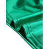 imageAllegra K Sparkle Tops for Womens Halloween Short Sleeve Mock Neck Party Metallic Crop TopGreen