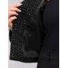 imageAllegra K Tweed Jacket Women Long Sleeve Button Down Collarless Business Casual Blazer Fall Trendy Cropped JacketsBlack