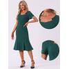 imageAllegra K Vintage 50s Dress for Womens Retro Cocktail Work Mermaid Midi DressDark Green
