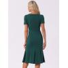 imageAllegra K Vintage 50s Dress for Womens Retro Cocktail Work Mermaid Midi DressDark Green