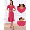 imageAllegra K Vintage 50s Dress for Womens Retro Cocktail Work Mermaid Midi DressHot Pink