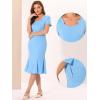 imageAllegra K Vintage 50s Dress for Womens Retro Cocktail Work Mermaid Midi DressLight Blue