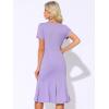 imageAllegra K Vintage 50s Dress for Womens Retro Cocktail Work Mermaid Midi DressLight Purple