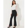 imageAllegra K Wear to Work Long Pant Trousers for Womens Business Elegant High Waist Stretch Flare Pants