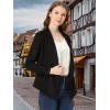 imageAllegra K Women Faux Suede Jacket Lapel Draped Open Front Cardigan Casual Trendy Suede BlazerBlack