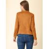imageAllegra K Women Faux Suede Jacket Lapel Draped Open Front Cardigan Casual Trendy Suede BlazerBrown