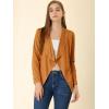 imageAllegra K Women Faux Suede Jacket Lapel Draped Open Front Cardigan Casual Trendy Suede BlazerBrown