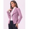 imageAllegra K Women Faux Suede Jacket Lapel Draped Open Front Cardigan Casual Trendy Suede BlazerLight Purple