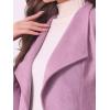 imageAllegra K Women Faux Suede Jacket Lapel Draped Open Front Cardigan Casual Trendy Suede BlazerLight Purple