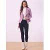 imageAllegra K Women Faux Suede Jacket Lapel Draped Open Front Cardigan Casual Trendy Suede BlazerLight Purple