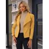 imageAllegra K Women Faux Suede Jacket Lapel Draped Open Front Cardigan Casual Trendy Suede BlazerMustard