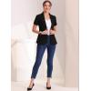 imageAllegra K Womens 1 Button Blazer Jacket Office Business Short Sleeve BlazerBlack