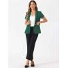 imageAllegra K Womens 1 Button Blazer Jacket Office Business Short Sleeve BlazerGreen