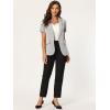 imageAllegra K Womens 1 Button Blazer Jacket Office Business Short Sleeve BlazerGrey