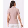 imageAllegra K Womens 1 Button Blazer Jacket Office Business Short Sleeve BlazerPink