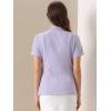 imageAllegra K Womens 1 Button Blazer Jacket Office Business Short Sleeve BlazerPurple