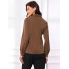 imageAllegra K Womens Dressy Long Sleeve Blouses Chiffon Pleated Tie Neck Office Top ShirtCoffee