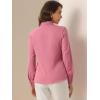 imageAllegra K Womens Dressy Long Sleeve Blouses Chiffon Pleated Tie Neck Office Top ShirtDusty Pink