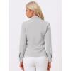 imageAllegra K Womens Dressy Long Sleeve Blouses Chiffon Pleated Tie Neck Office Top ShirtLight Gray