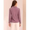 imageAllegra K Womens Dressy Long Sleeve Blouses Chiffon Pleated Tie Neck Office Top ShirtMauve