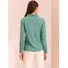 imageAllegra K Womens Dressy Long Sleeve Blouses Chiffon Pleated Tie Neck Office Top ShirtMint Blue