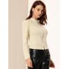 imageAllegra K Womens Faux Suede Jacket Stand Collar Zip Up Long Sleeve Motorcycle Biker CoatBeige