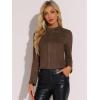 imageAllegra K Womens Faux Suede Jacket Stand Collar Zip Up Long Sleeve Motorcycle Biker CoatDark Brown
