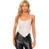 imageAllegra K Womens Halloween Sequin Spaghetti Straps Crisscross Backless Party Crop Cami TopPink