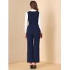 imageAllegra K Womens High Waist Casual Wide Leg Pants Overalls JumpsuitNavy Blue