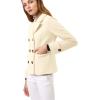 imageAllegra K Womens Notched Lapel Double Breasted Pea CoatBeige