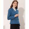 imageAllegra K Womens Notched Lapel Double Breasted Pea CoatBlue