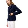 imageAllegra K Womens Notched Lapel Double Breasted Pea CoatDark Blue