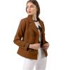 imageAllegra K Womens Notched Lapel Double Breasted Pea CoatDark Brown